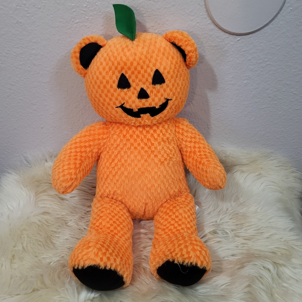 Build-A-Bear Jack-O-Lantern Pumpkin Lights Up Bear
